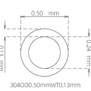 0.50mm / 0.24mm Stainless Steel 304 Capillary Tube | 0.13mm Thin Wall Precision Tubing Manufacturer