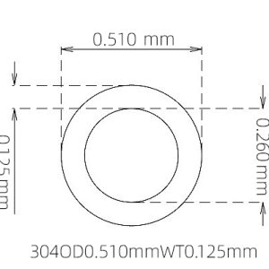 0.510mm / 0.260mm Stainless Steel 304 Capillary Tube | 0.125mm Thin Wall Precision Tubing Manufacturer