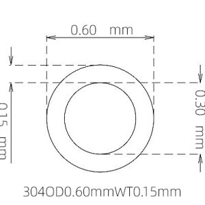 0.60mm / 0.30mm Stainless Steel 304 Capillary Tube