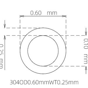 0.60mm / 0.10mm Stainless Steel 304 Capillary Tube