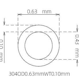 0.63mm / 0.43mm Stainless Steel 304 Capillary Tube