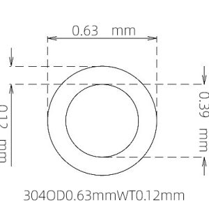 0.63mm / 0.39mm Stainless Steel 304 Capillary Tube