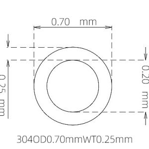 0.70mm / 0.20mm Stainless Steel 304 Capillary Tube