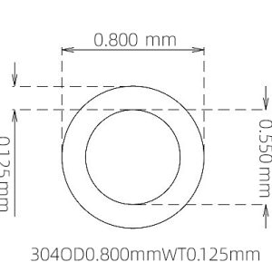 0.800mm / 0.550mm Stainless Steel 304 Capillary Tube