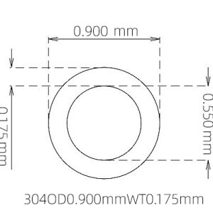0.900mm / 0.550mm Stainless Steel 304 Capillary Tube