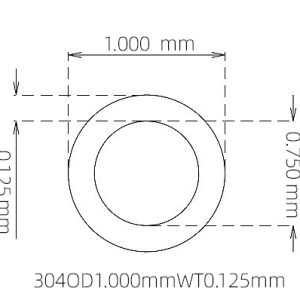 1.000mm / 0.750mm Stainless Steel 304 Capillary Tube