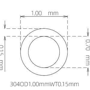 1.00mm / 0.70mm Stainless Steel 304 Capillary Tube