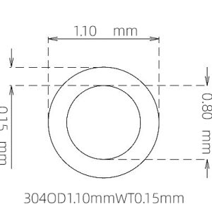 1.10mm / 0.80mm Stainless Steel 304 Capillary Tube
