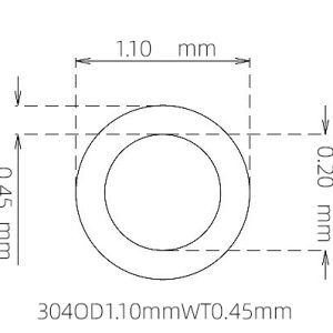 1.10mm / 0.20mm Stainless Steel 304 Capillary Tube