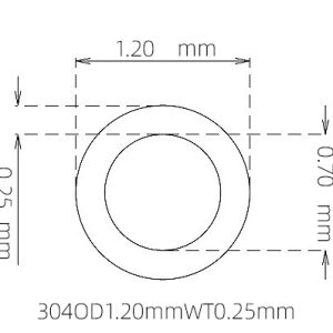 1.20mm / 0.70mm Stainless Steel 304 Capillary Tube