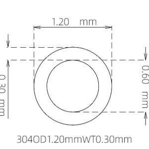 1.20mm / 0.60mm Stainless Steel 304 Capillary Tube