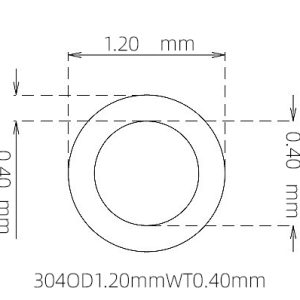 1.20mm / 0.40mm Stainless Steel 304 Capillary Tube