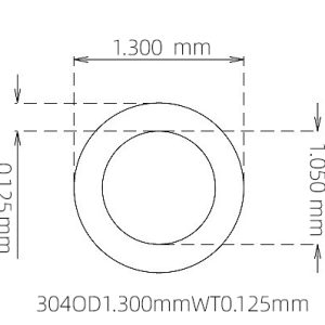 1.300mm / 1.050mm Stainless Steel 304 Capillary Tube