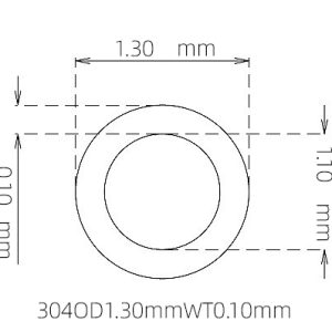 1.30mm / 1.10mm Stainless Steel 304 Capillary Tube