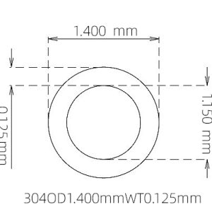 1.400mm / 1.150mm Stainless Steel 304 Capillary Tube