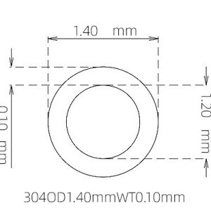 1.40mm / 1.20mm Stainless Steel 304 Capillary Tube