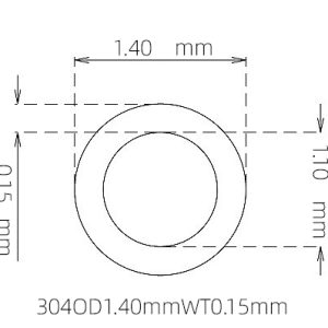 1.40mm / 1.10mm Stainless Steel 304 Capillary Tube