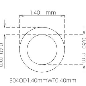 1.40mm / 0.60mm Stainless Steel 304 Capillary Tube