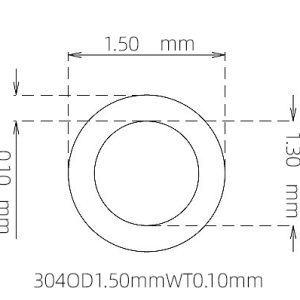 1.50mm / 1.30mm Stainless Steel 304 Capillary Tube