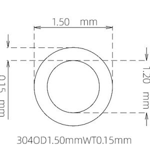 1.50mm / 1.20mm Stainless Steel 304 Capillary Tube