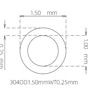 1.50mm / 1.00mm Stainless Steel 304 Capillary Tube