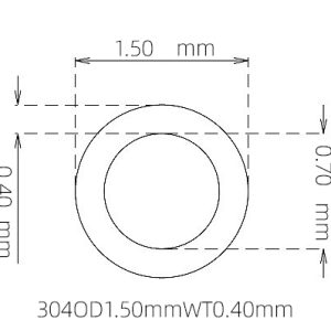 1.50mm / 0.70mm Stainless Steel 304 Capillary Tube