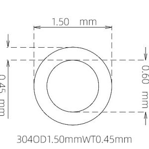 1.50mm / 0.60mm Stainless Steel 304 Capillary Tube
