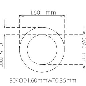 1.60mm / 0.90mm Stainless Steel 304 Capillary Tube