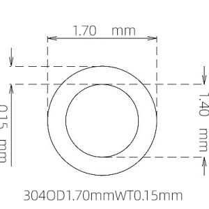 1.70mm / 1.40mm Stainless Steel 304 Capillary Tube