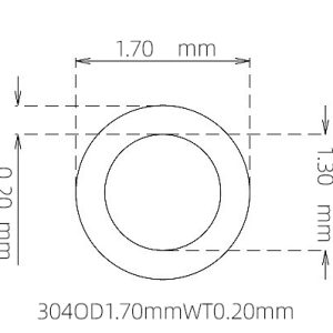 1.70mm / 1.30mm Stainless Steel 304 Capillary Tube