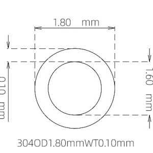 1.80mm / 1.60mm Stainless Steel 304 Capillary Tube