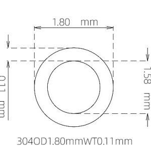 1.80mm / 1.58mm Stainless Steel 304 Capillary Tube