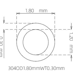 1.80mm / 1.20mm Stainless Steel 304 Capillary Tube