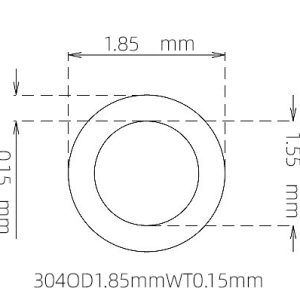 1.85mm / 1.55mm Stainless Steel 304 Capillary Tube