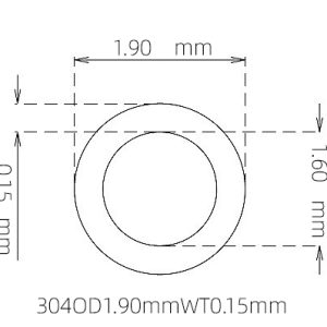 1.90mm / 1.60mm Stainless Steel 304 Capillary Tube