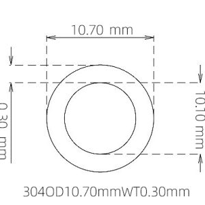 10.70mm / 10.10mm Stainless Steel 304 Capillary Tube