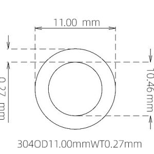 11.00mm / 10.46mm Stainless Steel 304 Capillary Tube