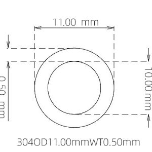 11.00mm / 10.00mm Stainless Steel 304 Capillary Tube