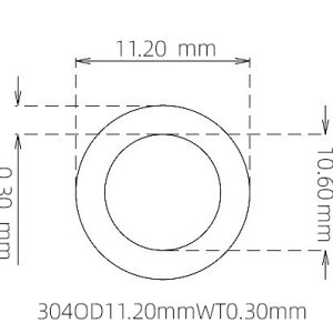 11.20mm / 10.60mm Stainless Steel 304 Capillary Tube