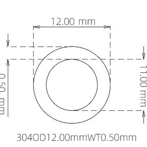 12.00mm / 11.00mm Stainless Steel 304 Capillary Tube