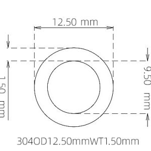 12.50mm / 9.50mm Stainless Steel 304 Capillary Tube
