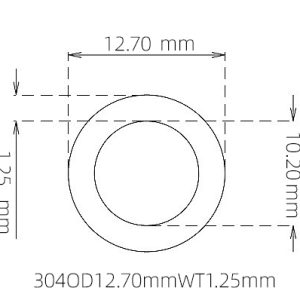 12.70mm / 10.20mm Stainless Steel 304 Capillary Tube