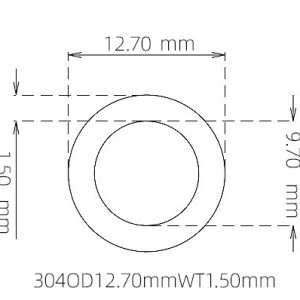 12.70mm / 9.70mm Stainless Steel 304 Capillary Tube
