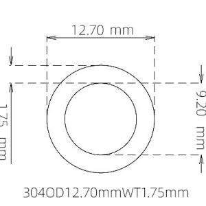 12.70mm / 9.20mm Stainless Steel 304 Capillary Tube