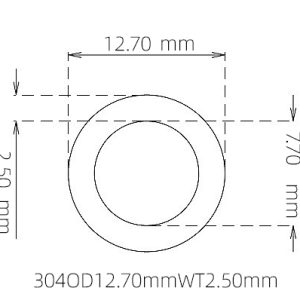 12.70mm / 7.70mm Stainless Steel 304 Capillary Tube