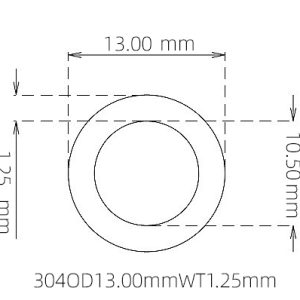 13.00mm / 10.50mm Stainless Steel 304 Capillary Tube