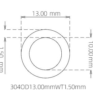 13.00mm / 10.00mm Stainless Steel 304 Capillary Tube