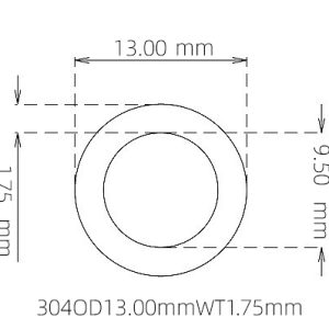 13.00mm / 9.50mm Stainless Steel 304 Capillary Tube