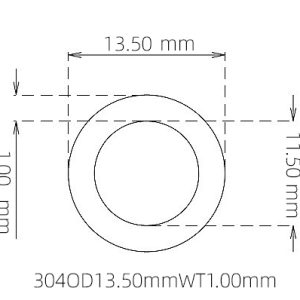 13.50mm / 11.50mm Stainless Steel 304 Capillary Tube