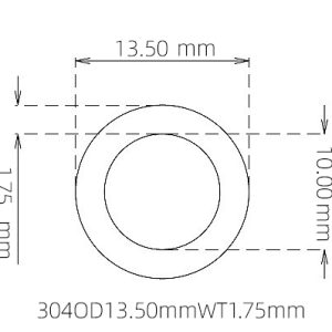 13.50mm / 10.00mm Stainless Steel 304 Capillary Tube
